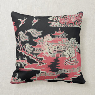 Edwardian Chinoiserie Pillow Throw Kussen