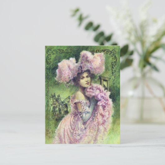 Edwardian Dancer Briefkaart (Staand voorkant)