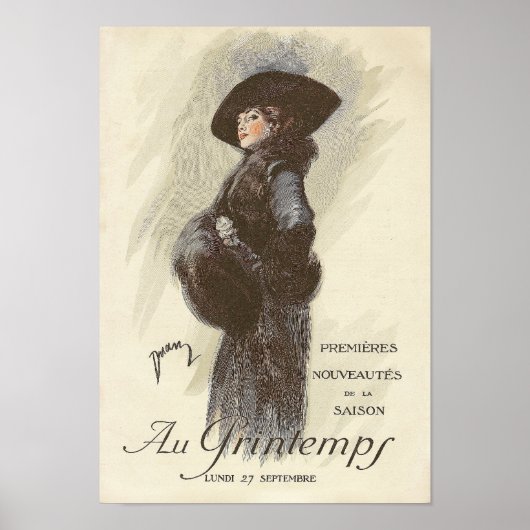 Edwardian Franse Mode Poster (Voorkant)