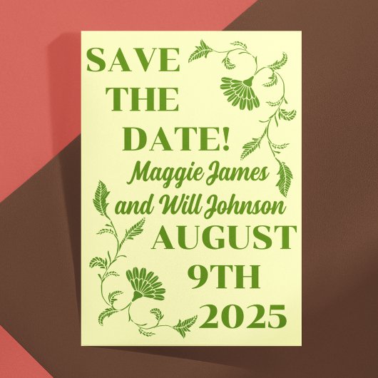 Edwardian Garden Bruiloft Save the Date Briefkaart