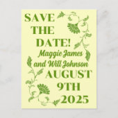 Edwardian Garden Bruiloft Save the Date Briefkaart (Voorkant)