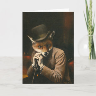 Edwardian Gentleman Fox Groeten Kaart
