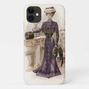 Edwardian Lady Fox Mode Illustratie iPhone 11 Hoesje