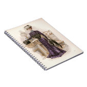  Edwardian Lady Fox Mode Illustratie Notitieboek (Rechterzijde)