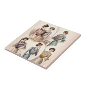 Edwardian Lady  Mode Illustratie Tegeltje (Zijkant)