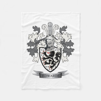 Edwards Family Crest Coat of Arms Fleece Deken