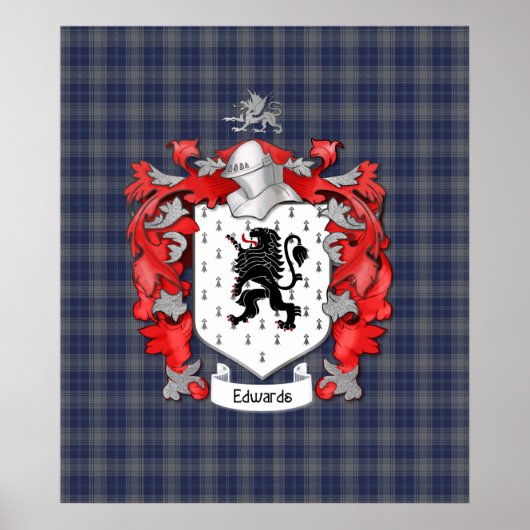 Edwards Family Crest Poster (Voorkant)