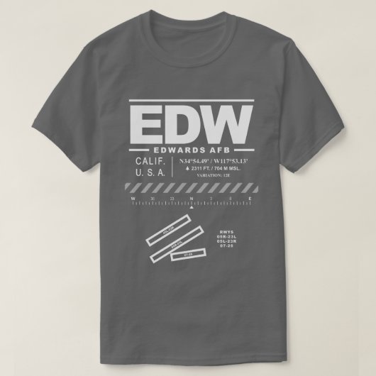 Edwards luchtmachtbasis EDW T-shirt (Design voorkant)