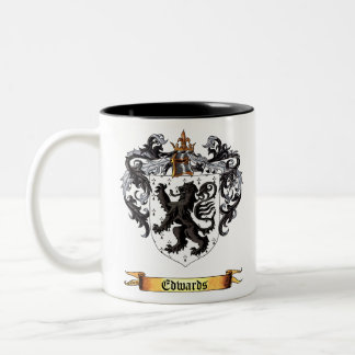 Edwards wapenschild tweekleurige koffiemok