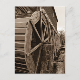 Edwards Water Wheel Sepia Briefkaart