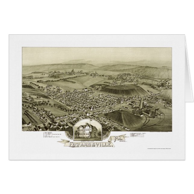 Edwardsville, carte panoramique de PA - 1892 (Devant horizontal)