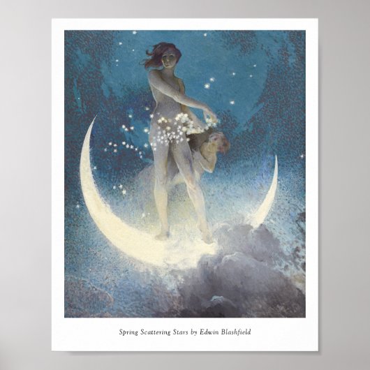 Edwin Blashfield Spring Scattering Stars Poster (Voorkant)