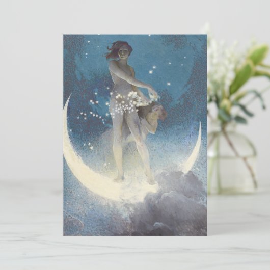 Edwin Blashfield Stars Scattering Art Nouveau Kaart (Staand voorkant)