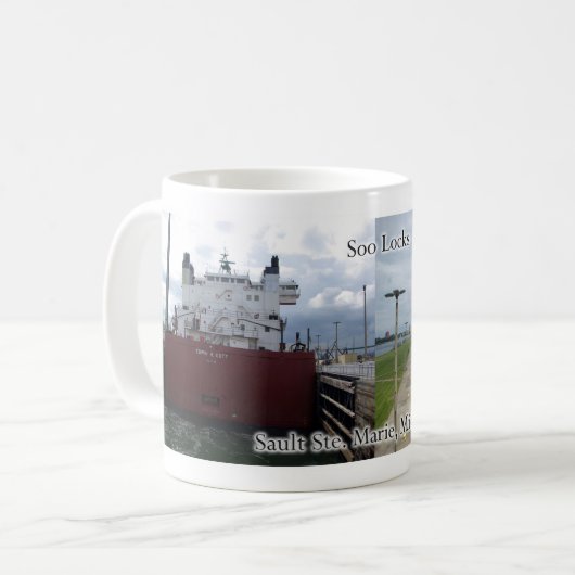 Edwin H. Gott op de mok Soo Locks (Voorkant links)