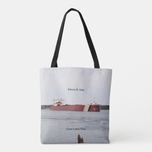 Edwin H. Gott over de hele canvas tas (Achterkant)