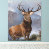 Edwin Henry Landseer | Monarch van de Glen Canvas Afdruk (Insitu (Houten vloer))