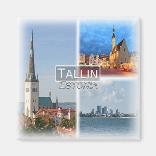 EE0004 Europa, Estland, Tallin, Koelkast Magneet