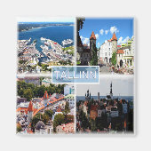 EE005 TALLINN, Old City, Harbour, Estland- Magneet (Voorkant)
