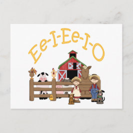 Ee I Ee I O op het Boerderij Briefkaart