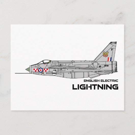 EE Lightning - 56 Squadron RAF Briefkaart (Voorkant)