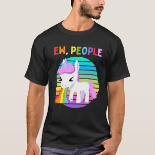 Ee Mensen Eenhoorn Sunset Rainbow T-shirt