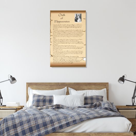 Eed van Hippocratische Canvas Afdruk (Insitu (Slaapkamer))