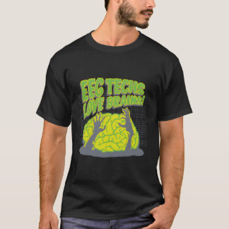 EEG-technici houden van hersenen T-shirt