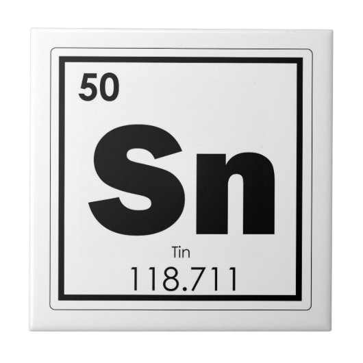 Eek van het teken van het teken van tin-element tegeltje (Voorkant)