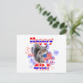 Eekhoorn 4 juli briefkaart (Staand voorkant)