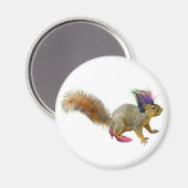 Eekhoorn aankleden magneet (Voorkant / Achterkant)