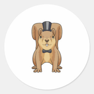 Eekhoorn als groom met Suit Ronde Sticker