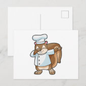 Eekhoorn als kok met schort briefkaart (Voorkant / Achterkant)