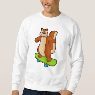 Eekhoorn als Skater met skateboard Trui
