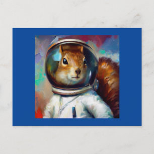 eekhoorn astronaut briefkaart