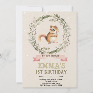 eekhoorn Baby shower Invitation Kaart