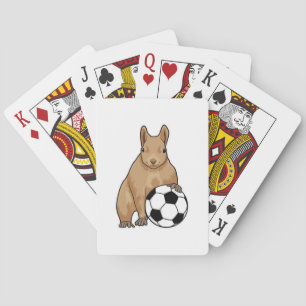 Eekhoorn bij Voetbal Sporten Pokerkaarten
