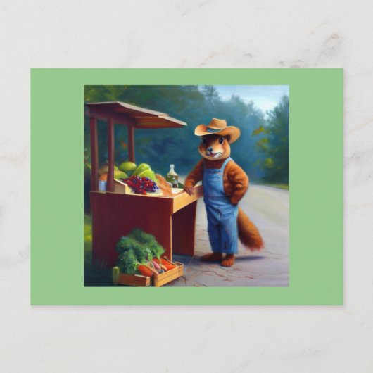 Eekhoorn Boer Roadside Stand Briefkaart (Voorkant)
