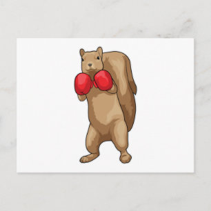 Eekhoorn Bokshandschoenen Briefkaart