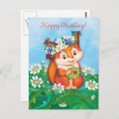 eekhoorn briefkaart (Voorkant / Achterkant)