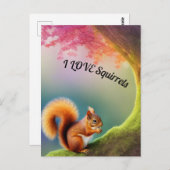 eekhoorn briefkaart (Voorkant / Achterkant)