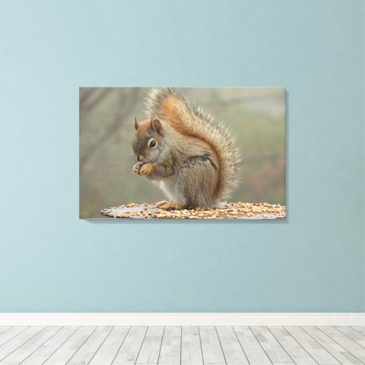 eekhoorn canvas afdruk (Insitu (Houten vloer))