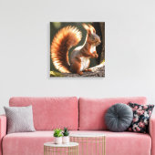 eekhoorn canvas afdruk (Insitu (Woonkamer))
