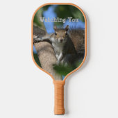 Eekhoorn die je van een boom volgt pickleball paddle (Voorkant)