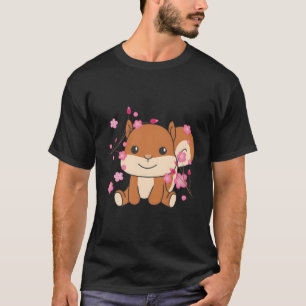 Eekhoorn Dieren Voor Kawaii Kersenbloesems T-shirt