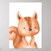 Eekhoorn Dierenkinderkamer Poster Kinderkamer Deco (Voorkant)
