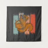 Eekhoorn Dierenretro Wandkleed (Voorkant (horizontaal))