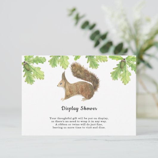 Eekhoorn - display douche informatiekaartje (Staand voorkant)