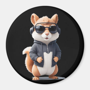 Eekhoorn Dragen Hoodie Funny Cool Animal Vector Magneet