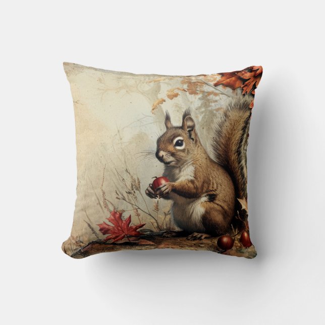  eekhoorn en eikels in het najaar kussen (Voorkant)