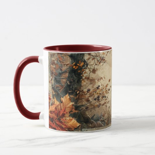 eekhoorn en eikels in het najaar mok (Links)